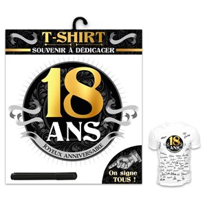 TEE-SHIRT 18 ANS HOMME AVEC MARQUEUR
