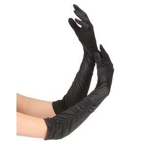 GANTS PLISSES LONGS NOIR 43 CM