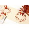 Chemin de table toile couronne de Noël 4 mètres