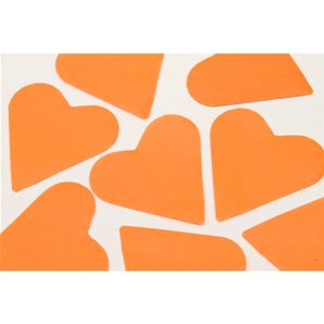 CONFETTI COEUR EN PAPIER ORANGE 75 GRAMMES