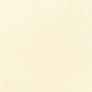 SERVIETTES PAPIER CREME 33X33CM X25