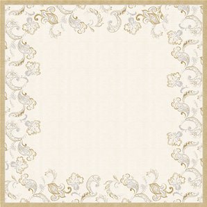 SUR-NAPPE EFFET TISSU GOLDEN GRACE CREME 84 X 84 CM