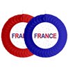 EVENTAIL DECORATIF EN PAPIER FRANCE 50 CM - LOT DE 2