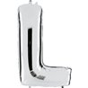 BALLON LETTRE L ALU METAL 36 CM