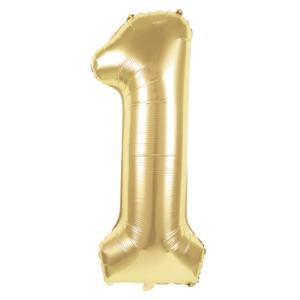 Ballon Chiffre 1 Or 36 Cm