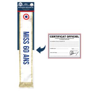 Echarpe Miss 60 Ans Avec Certificat
