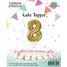CAKE TOPPER CHIFFRE 8 OR