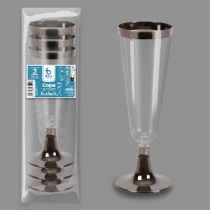 Flûtes A Champagne Réutilisable 15 Cl - Lot de 3