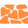 CONFETTI COEUR EN PAPIER ORANGE 75 GRAMMES