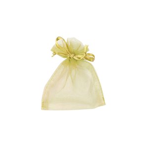 SACS ORGANZA AVEC LACETS IVOIRE - SACHET DE 10