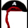 CHAPEAU PIRATE SOUPLE AVEC BANDEAU ROUGE