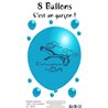 BALLONS C'EST UN GARCON 30 CM - SACHET DE 6