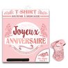 TEE-SHIRT JOYEUX ANNIVERSAIRE FEMME AVEC MARQUEUR