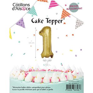 CAKE TOPPER CHIFFRE 1 OR