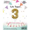 CAKE TOPPER CHIFFRE 3 OR