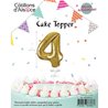 CAKE TOPPER CHIFFRE 4 OR