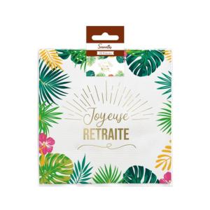Serviette Ouate Joyeuse Retraite 33 x 33 Cm - Paquet de 10