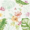 SERVIETTES EFFET TISSU TROPICAL GARDEN - PAQUET DE 15
