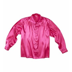 CHEMISE DISCO ROSE M/L