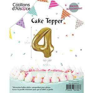 CAKE TOPPER CHIFFRE 4 OR