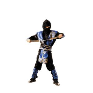 Costume Ninja 4/6 Ans Noir et Turquoise