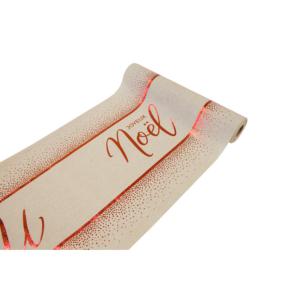 Chemin de table toile Joyeux Noël 4 mètres.