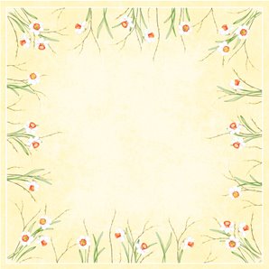 SUR-NAPPE EFFET TISSU DAFFODIL JOY 84 X 84 CM