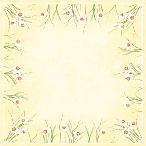 SUR-NAPPE EFFET TISSU DAFFODIL JOY 84 X 84 CM