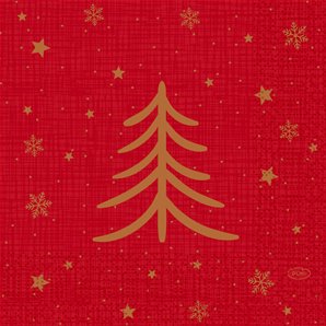 SERVIETTES PAPIER SCHIMMER TREES 33X33CM - PAQUET DE 50