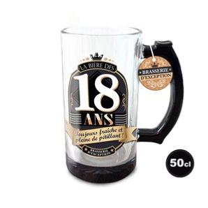 Chope 18 Ans En Verre Noir