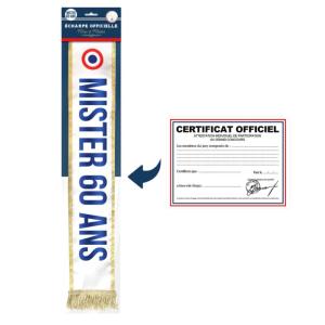Echarpe Mister 60 Ans Avec Certificat