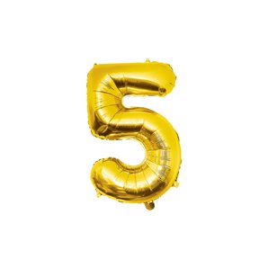 BALLON ALU OR 86 CM - CHIFFRE 5