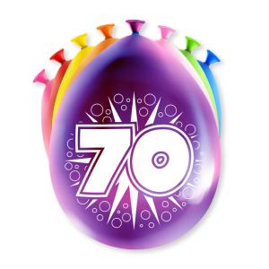 Ballon 70 Ans En Latex - Sachet De 8