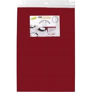 NAPPE RONDE EFFET TISSU BORDEAUX 240CM