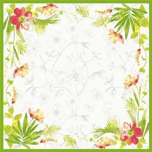 SUR-NAPPE EFFET TISSU SUMMERTINE ROUGE 84 X 84 CM