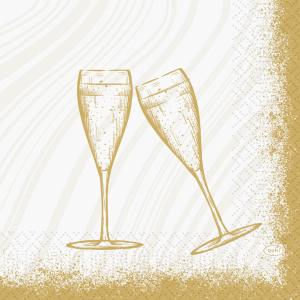 Serviette Ouate Sparkling Cheers 33 x 33 Cm - Paquet De 50