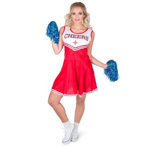 COSTUME POMPOM CHEERS ROUGE TAILLE S