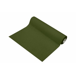 CHEMIN DE TABLE EFFET LIN OLIVE 5 METRES