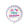 BALLON ALU JOYEUX ANNIVERSAIRE 45 CM