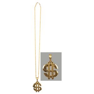 COLLIER DOLLAR OR METALLIQUE