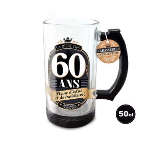 CHOPE 60 ANS NOIRE EN VERRE