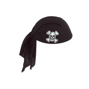 CHAPEAU PIRATE TETE DE MORT NOIR