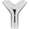 BALLON LETTRE Y ALU METAL 36 CM