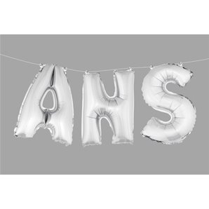 BALLONS ANS ALU METAL ARGENT 36 CM