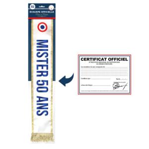 Echarpe Mister 50 Ans Avec Certificat