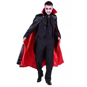 CAPE DRACULA NOIRE ET ROUGE