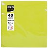 SERVIETTES PAPIER VERT KIWI 38X38CM - PAQUET DE 40