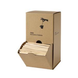 AGITATEUR EN BOIS MARRON 110 MM - SACHET DE 100