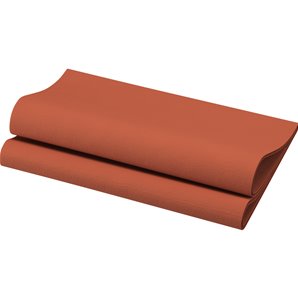 SERVIETTES DUNISOFT BRIQUE 40X40CM - PAQUET DE 20