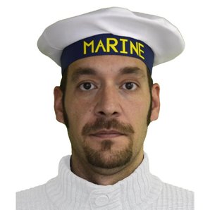 BERET MARIN TISSU IMPRIME MARINE